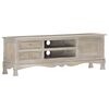 vidaXL Televizoriaus spintelė, pilka, 120x30x42cm, mango masyvas