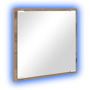 vidaXL LED vonios veidrodis Amatininkų ąžuolas 40 x 37 x 8.5 cm