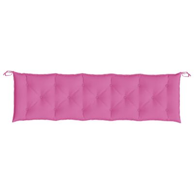 vidaXL Sodo suoliuko pagalvėlė, rožinės spalvos, 180x50x7cm, audinys