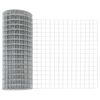 vidaXL Tvora su stulpais Sidabro 0,6 x 10 m Plienas