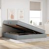 vidaXL Lova su daiktų laikymo vieta ir čiužiniu &Scaron;viesiai pilka