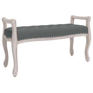 vidaXL Suoliukas, tamsiai pilkos spalvos, 110x45x60cm, audinys