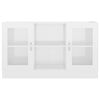 vidaXL Vitrininė spintelė, balta, 120x30,5x70cm, apdirbta mediena