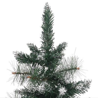 vidaXL Dirbtinė Kalėdų eglutė su stovu, žalia ir balta, 60cm, PVC