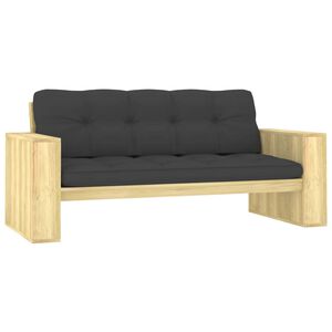 vidaXL Sodo suoliukas su antracito pagalvėlėmis, 179cm, pu&scaron;is