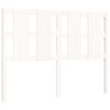 vidaXL Lovos rėmas be čiužinio, balta, 140x190cm, pušies masyvas