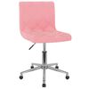 vidaXL Pasukamos valgomojo kėdės, 2vnt., rožinės spalvos, aksomas