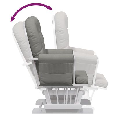 vidaXL Supama kėdė su pakoja, šviesiai pilkos spalvos, audinys