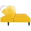 vidaXL Dvivietė sofa-lova su pakoja, geltonos spalvos, aksomas