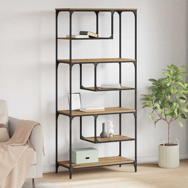 vidaXL Knygų lentyna artisano ąžuolo 81 x 36 x 176 cm Apdirbta mediena