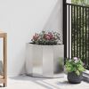 vidaXL Kampinė Vazonas Sidabro 30 x 30 x 35 cm Nerūdijantis plienas