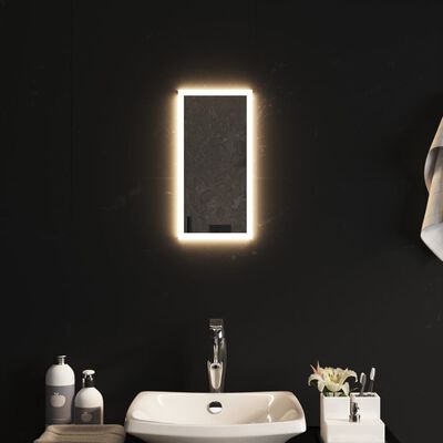 vidaXL Vonios kambario LED veidrodis, 20x40cm