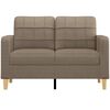 vidaXL Dvivietė sofa, taupe spalvos, 120cm, audinys