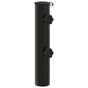 vidaXL Parasolės stovo vamzdis 0.6 kg Juoda Geležis for 40-50 mm Pole