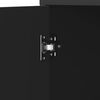 vidaXL Vonios kambario spintelė, juoda, 30x30x183,5cm, mediena
