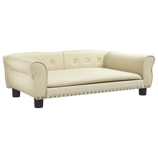 vidaXL Lova &scaron;unims, kreminės spalvos, 95x55x30cm, dirbtinė oda