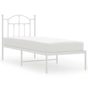 vidaXL Lovos rėmas be čiužinio, baltas, 75x190cm, metalas