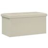 vidaXL Sulankstomas saugojimo suolas Balta 180 kg 80 L 77 x 38 x 38 cm