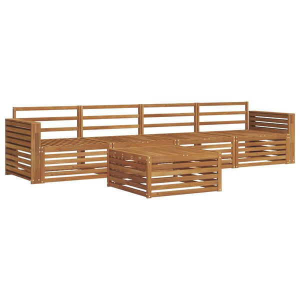 vidaXL Lauko sofos komplektas 5 pcs Natūrali