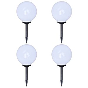 vidaXL Lauko LED &scaron;viest. takeliui, 4vnt, 30cm, su įsmeig. kuoliuku