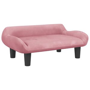 vidaXL Vaiki&scaron;ka sofa, rožinės spalvos, 70x40x24cm, aksomas