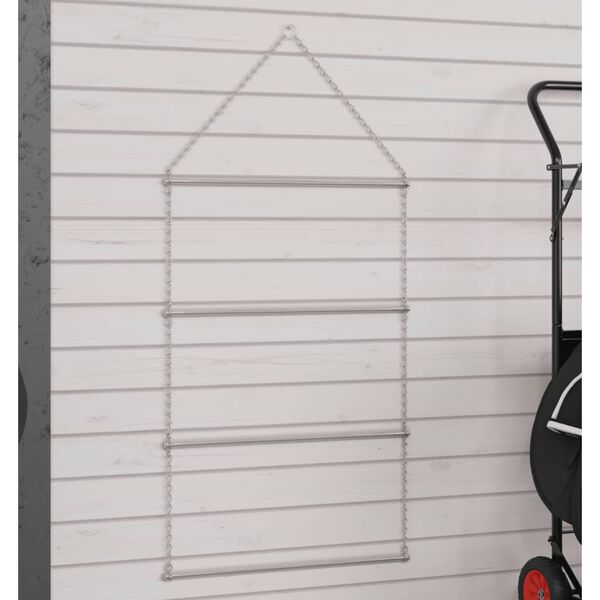 vidaXL Stovas pobalniui, sidabrinės spalvos, nerūdijantis plienas