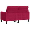 vidaXL Dvivietė sofa, raudonojo vyno spalvos, 120cm, aksomas