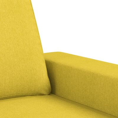 vidaXL Sofos komplektas, 2 dalių, šviesiai geltonos spalvos, audinys