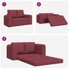 vidaXL Sofa lova 60cm Vyno raudona audinys