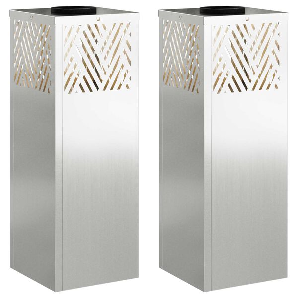 vidaXL Saulės LED &scaron;aligatvio &scaron;viesa 2 pcs Cinkuotas Cinkuotas