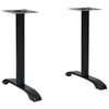 vidaXL Bistro stalo kojos, 2 vnt., juodos, 61x8x72 cm, ketaus