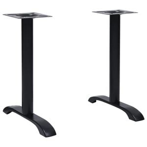 vidaXL Bistro stalo kojos, 2 vnt., juodos, 61x8x72 cm, ketaus