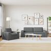 vidaXL Sofos komplektas 2 pcs Tamsiai pilka 182 x 80 x 82 cm audinys