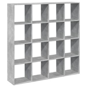 vidaXL Spintelė knygoms, betono, 137,5x29x137,5cm, apdirbta mediena
