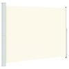 vidaXL I&scaron;traukiama &scaron;oninė kiemo pertvara, kreminės spalvos, 220x300cm