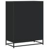 vidaXL Spintelė batams, juoda, 75x38x97,5cm, mediena ir metalas