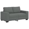 vidaXL Dvivietė sofa, tamsiai pilka, 160x77x82 cm, audinys