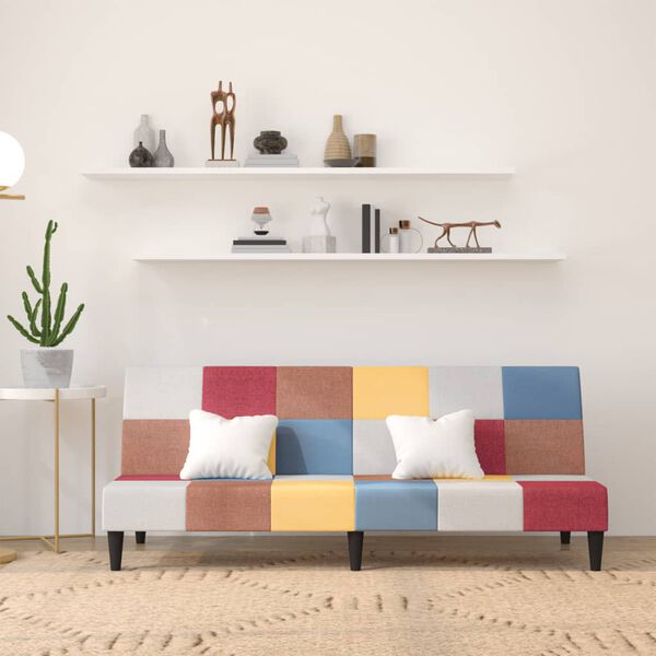 vidaXL Dvivietė sofa-lova, audinys