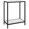 vidaXL Konsolinis staliukas, baltas, 60x35x75cm, grūdintas stiklas