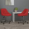 vidaXL Pasukamos valgomojo kėdės, 2vnt., vyno raudonos, dirbtinė oda