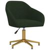 vidaXL Pasukamos valgomojo kėdės, 6vnt., tamsiai žalios, aksomas
