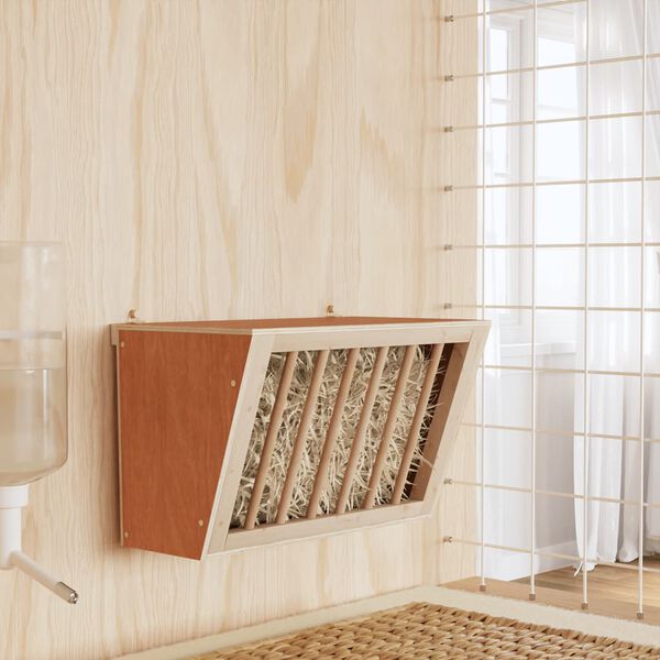 vidaXL &Scaron;ieno laikiklis triu&scaron;iams, 37x18,5x23cm, eglės masyvas