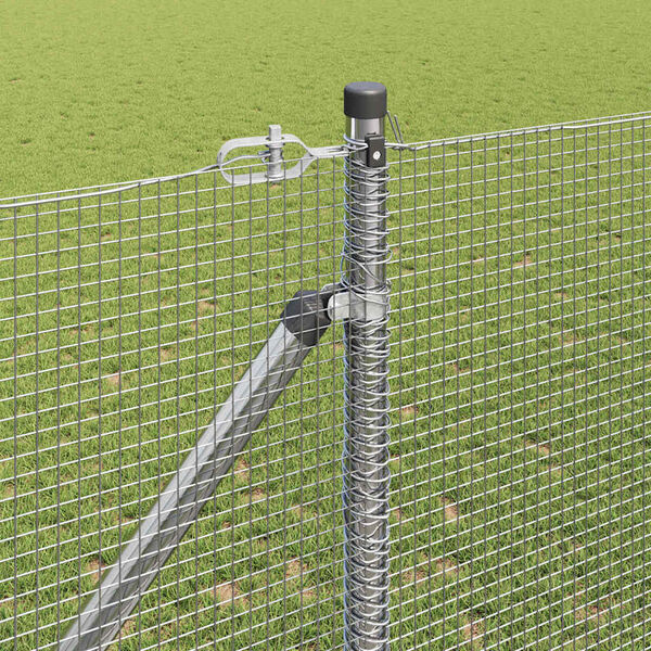 vidaXL Tvorelės stulpas Sidabro 50 x 1,2 m (12 x 12 mm tinklas)