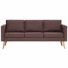 vidaXL Trivietė sofa, ruda, audinys