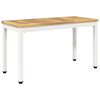 vidaXL Sodo suolas 80,5 x 35 x 45 cm Kietos akacijos mediena Balta