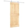 vidaXL Slankios durys Natūrali ir Balta 85 x 210 cm