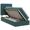 vidaXL LED saugojimo lova su čiužiniu Tamsiai žalia 100 x 200 cm