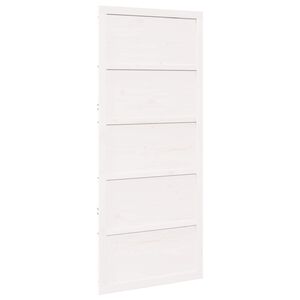 vidaXL Tvarto durys 100 x 2,5 x 208 cm Pu&scaron;ies medienos masyvas Balta