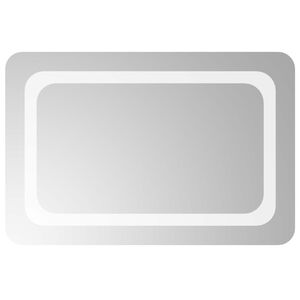vidaXL LED vonios veidrodis Skaidrus 60 x 40 cm grūdintas stiklas