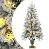 vidaXL Mini apsnigta Kalėdų eglutė 120 cm 100 LED &Scaron;ilta balta PVC
